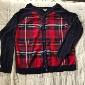 Plaid cardigan